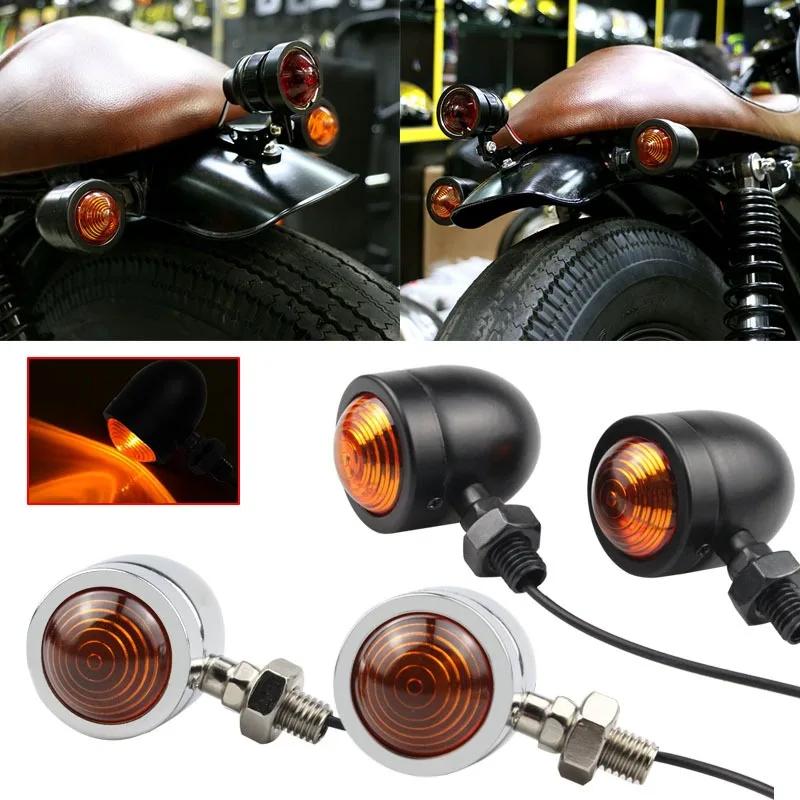 2pcs Motorcycle Turn Signal Lights LED Tail Light Fog Light for Motorcycle Turn Daytime Motorcycle Running Lights for Rear Head