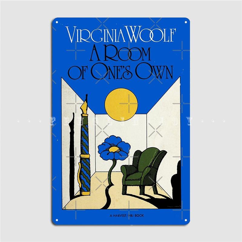 

High Resolution A Room Of One s Own Virginia Woolf Vintage Book Cover Metal Plaque Poster Home Wall Decor Tin Sign Posters 20x30cm（7.8x11.8inch）