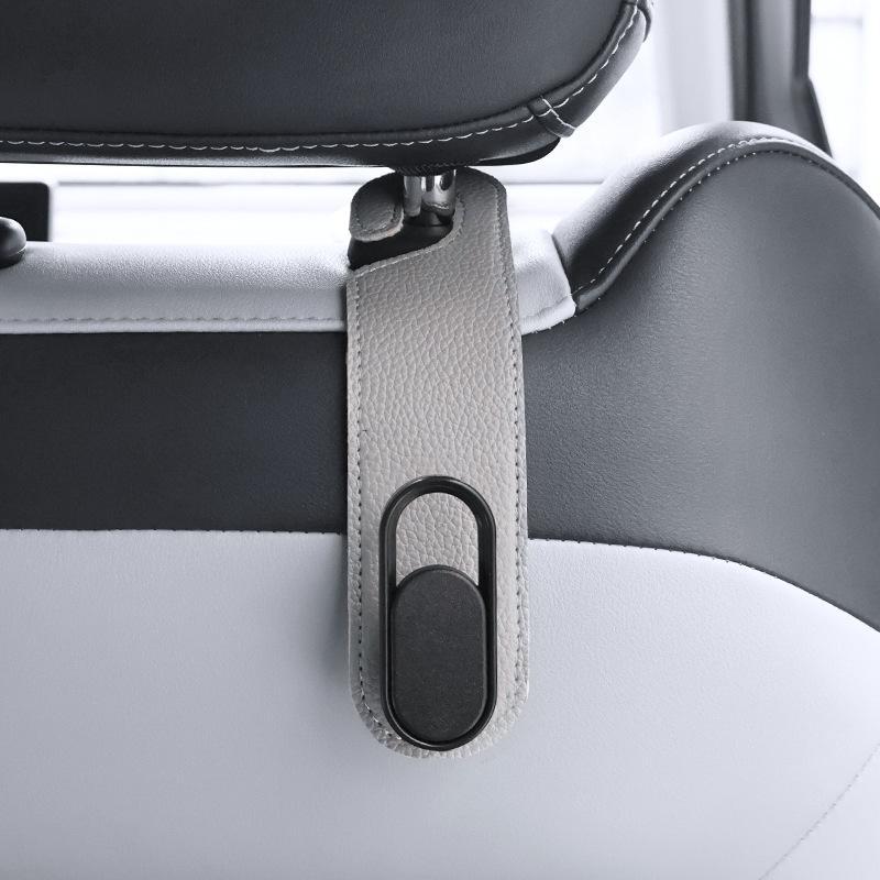 Pvc Leather Car Headrest Hook Conveniently Organizes Car Interior And Provides Stable Hanging Support For Daily Belongings