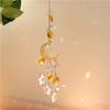 Hanging Crystal Pendant Garden Suncatcher Wind Chimes Rainbow Prism Crystal Chain For Window Drop Bell Christmas Tree Home Decor