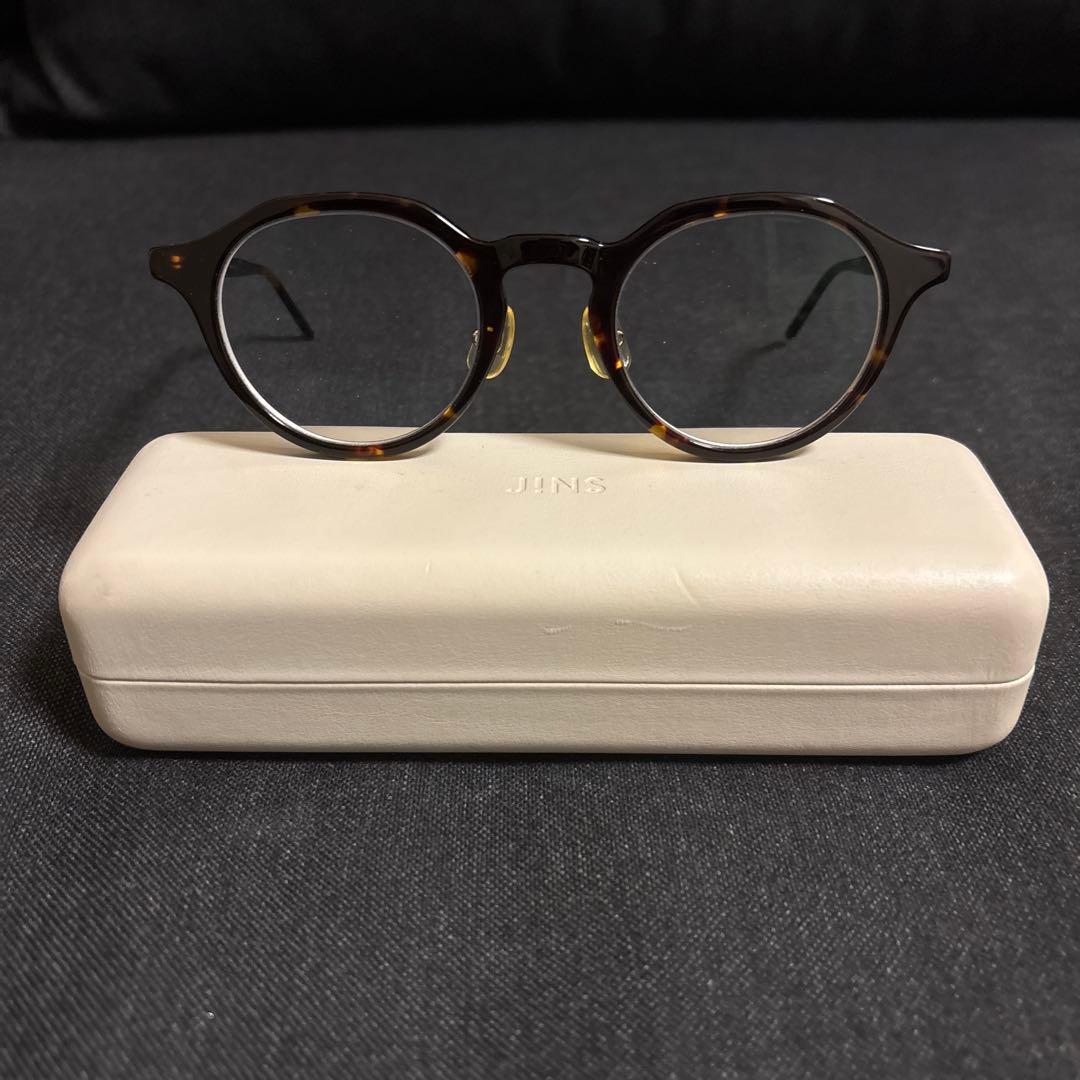 Used JINS Crown Panto Glasses Tortoiseshell Pattern