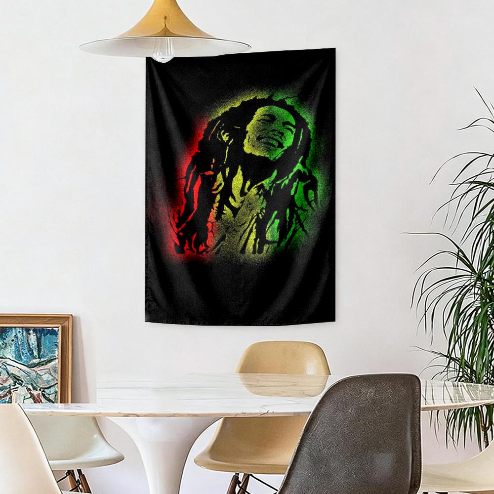 Bob Marley Estetická Tapiserie Severský Minimal Ideální Pro Stěnu Koleje Čtecí Koutek Ložnice Celoroční Ručně Malovaný Styl Dárek Pro Nový Domov