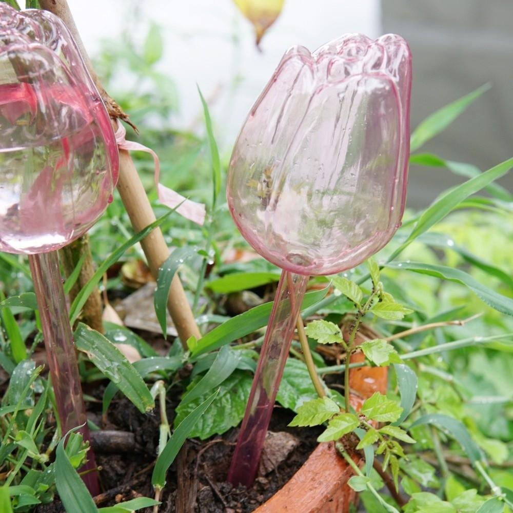 Plastic Tulip Plant Watering Globes Transparent Automatic Drip Irrigation Tool Potted Plants