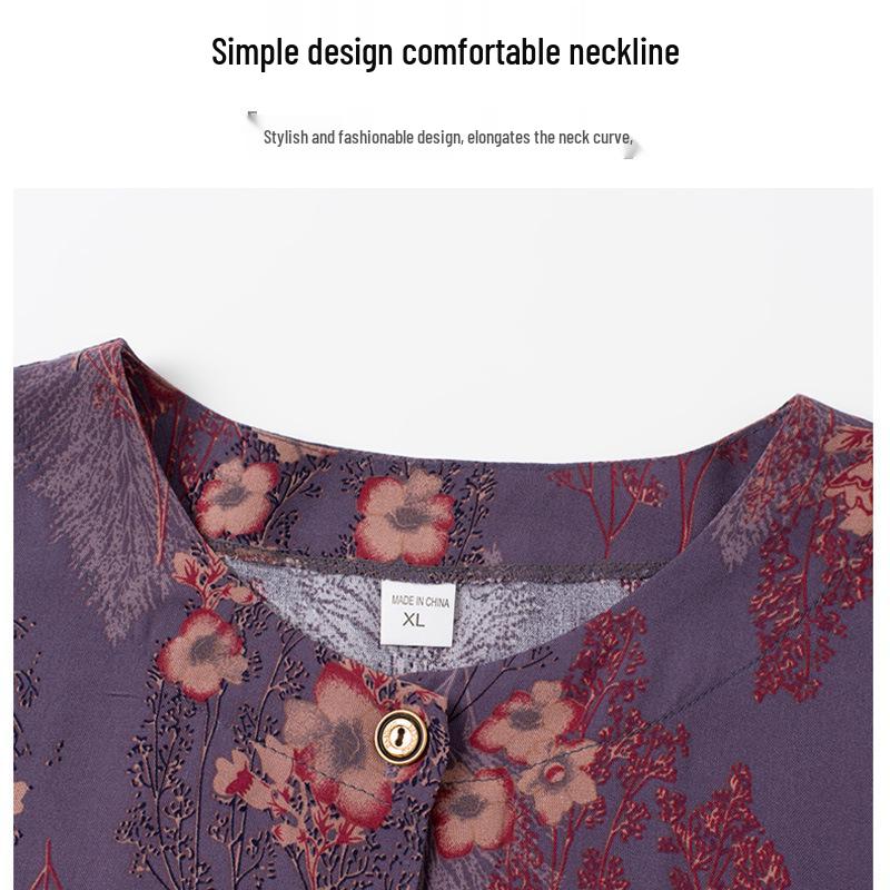 2026 New Style Lightweight Summer Cardigan and Short-Sleeve Set for Middle-Aged and Elderly Women