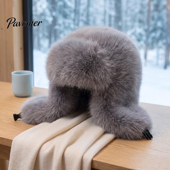 Cozy Outdoor Sports Cap Faux Fur Trapper Hat, Fuzzy Winter Hat with Ear Flaps, Fleece Fashionable Headwear Lined Windproof Ushanka for Women