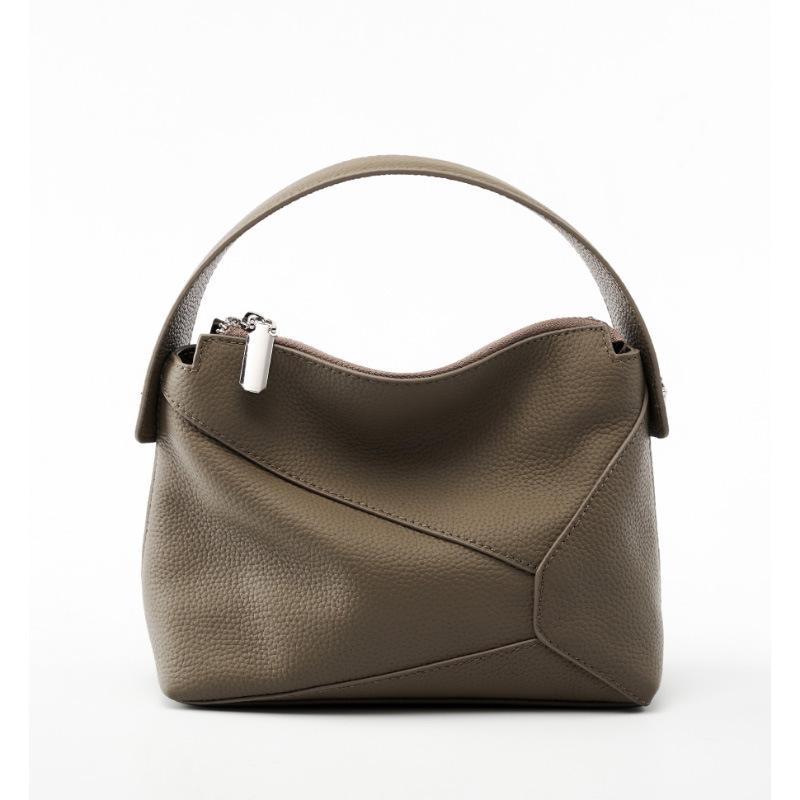 First Layer Cowhide High-end Ceiling 25 New Geometric Bag Mini Leather Pillow Bag Shoulder Crossbody Handbag Women's Bag