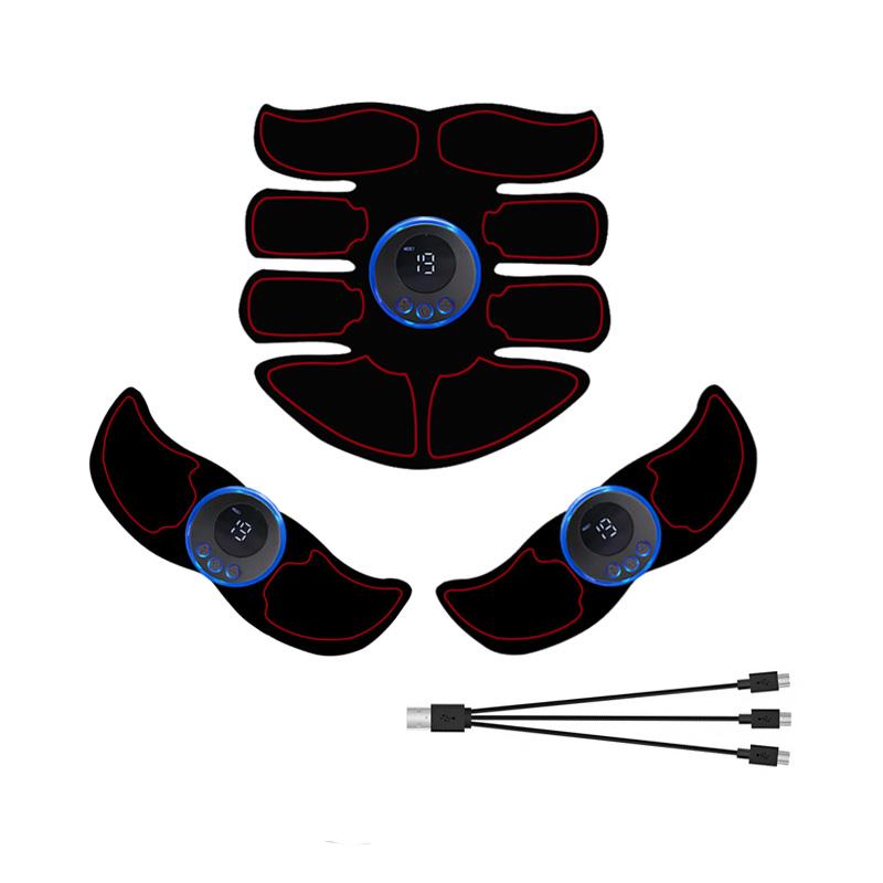 EMS Muskelstimulator, Bauchmuskeltrainer, Muskeltoner, USB-wiederaufladbar, elektrisches Massagegerät für Beine, Arme und Bauch, Gewichtsverlust, Fitness-Workout, Unise