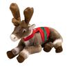 Deer Doll Plush Elk Figurine Christmas Reindeer Decoration with Golden Accents Festive Fairy Tale Christmas Decor