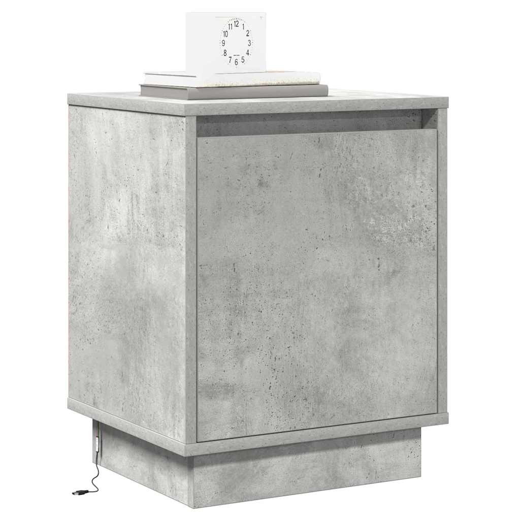 Nightstand 2 pcs Concrete Grey 39 x 34.5 x 50 cm Particleboard