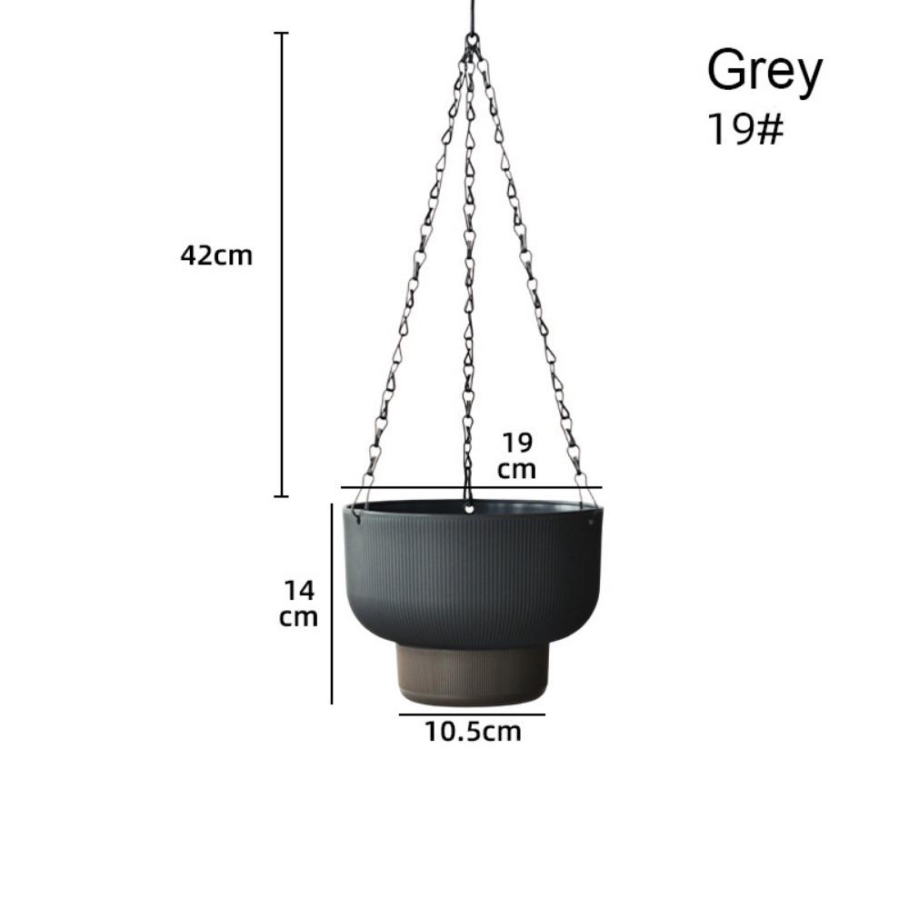 Self Watering Hanging Flower Pots Detachable Base White Green Grey Hanger Plant Basket Thickened Drainage Plant Flowerpot