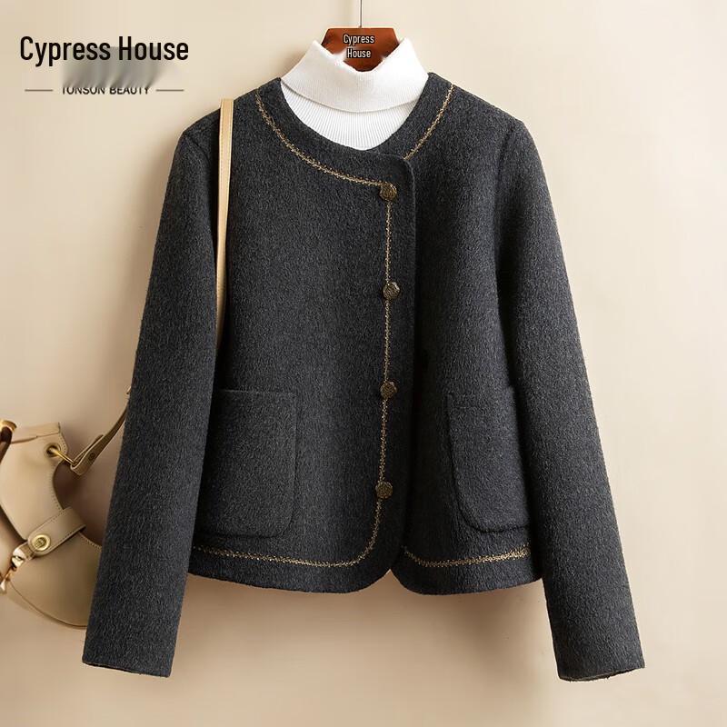 

Женский короткий жакет Sybelle из смесовой шерсти с колорблоком, однобортный XS