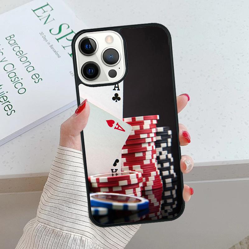 Poker Casino Art Pattern Phone Case Cover For iPhone 17 Air 15 16 16e 14 13 Pro Max Coque 12 11 Pro Max For Apple PLUS Fundas