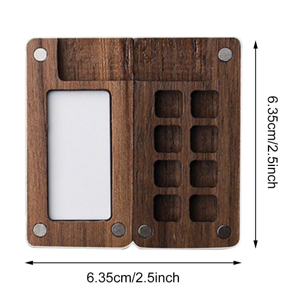 Travel Paint Palette Mini Watercolor Palette Set Portable Watercolor Set Wooden Grid Paint Box for Artists and Students