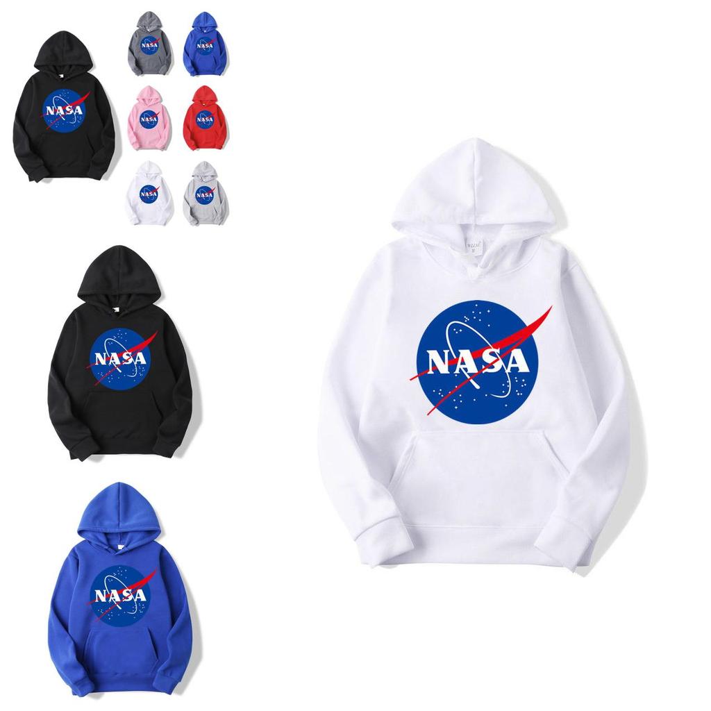 Trendy Nasa Hoodie Pullover Tops Unisex Hip-hop Skateboard Sweatshirts For All