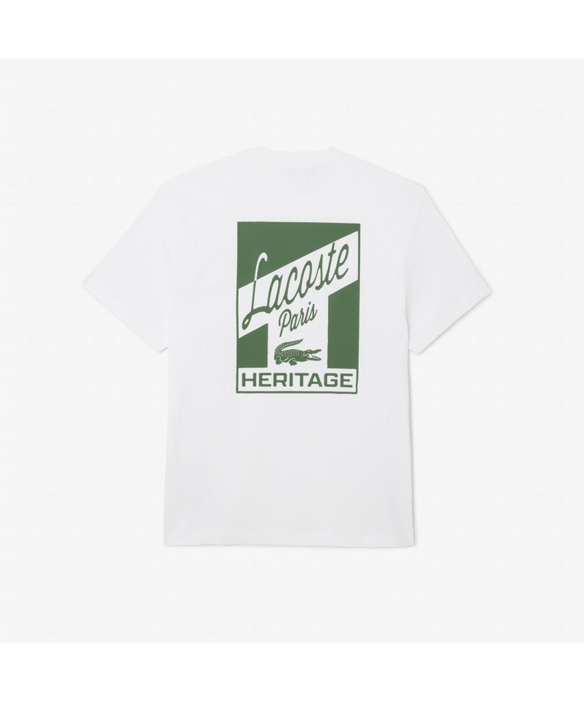 LACOSTE Men'S Back Print Classic Fit Short Sleeve T-Shirt Th5948-55N 001