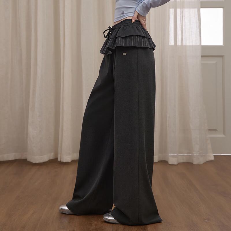 unifree 2025 Autumn Ballet Style Wide-Leg Suit Pants