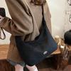 Autumn and Winter Woolen Bag Women's Large-capacity New Casual Simple Shoulder Bag Foreign Versatile Commuter Tote Bag