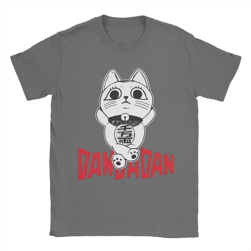 Dandadan Men Printed T Shirts Turbo Granny Cat Awesome Women Tee Shirt Short Sleeve O Neck Unisex T-Shirt Cotton Gift Clothing