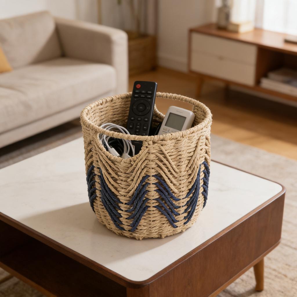Hand-woven Indoor Decorative Storage Baskets And Desktop Clutter Storage Baskets