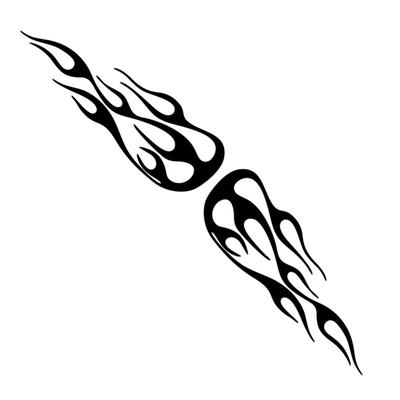 2pcs Flame Style Motorcycle Gas Tank Stickers Car Body Decals Universal Decoration D-1219
