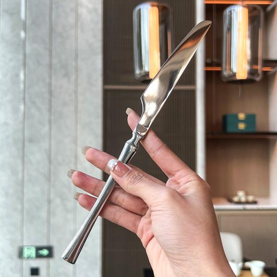 Western Food Tableware 304 Stainless Steel Slim Waist Handle Knife Fork Spoon Mirror Polished Dishwasher Safe Flatware