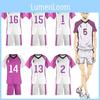 Haikyuu Shiratorizawa Academy Volleyball Costume Breathable Sports Suit Set