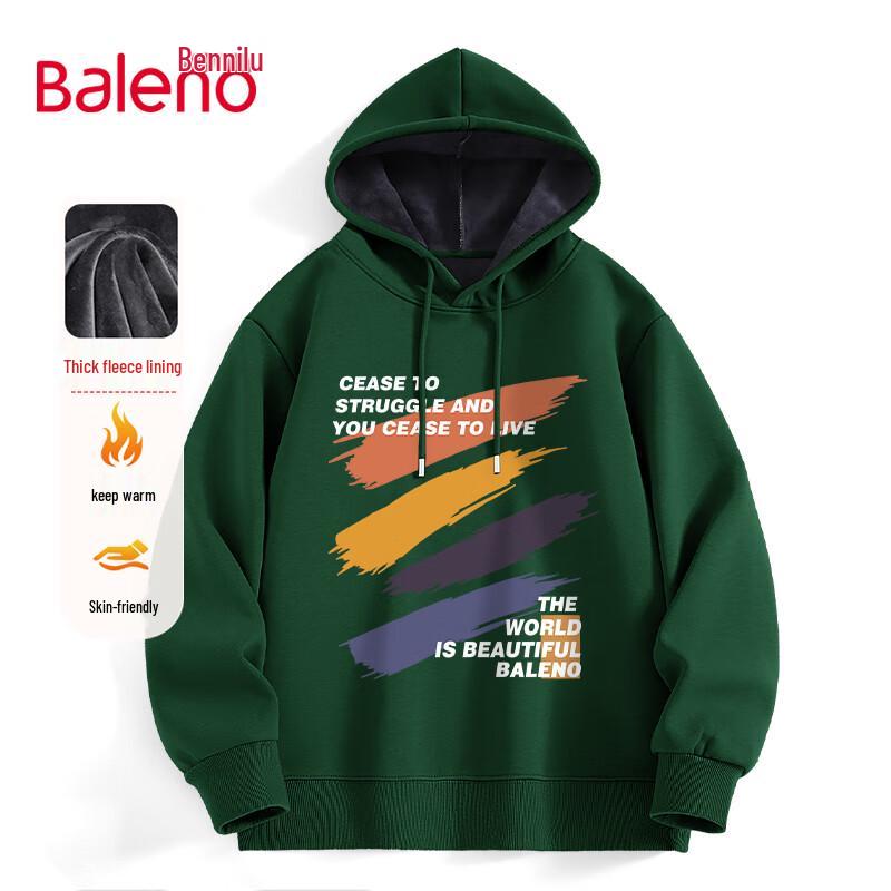 

Baleno Men s Winter Fleece Hooded Pullover Sweatshirt L
