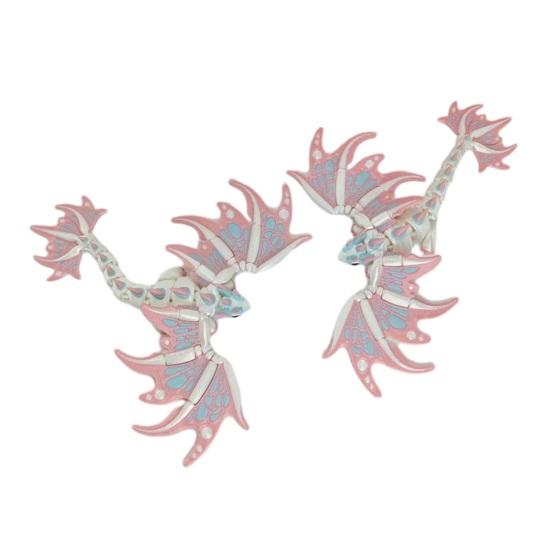3D Printed Flying Dragon Figurine Winged Dragon Fidget Toy with Movable Joints Articulated Dragon Decoration Ornament