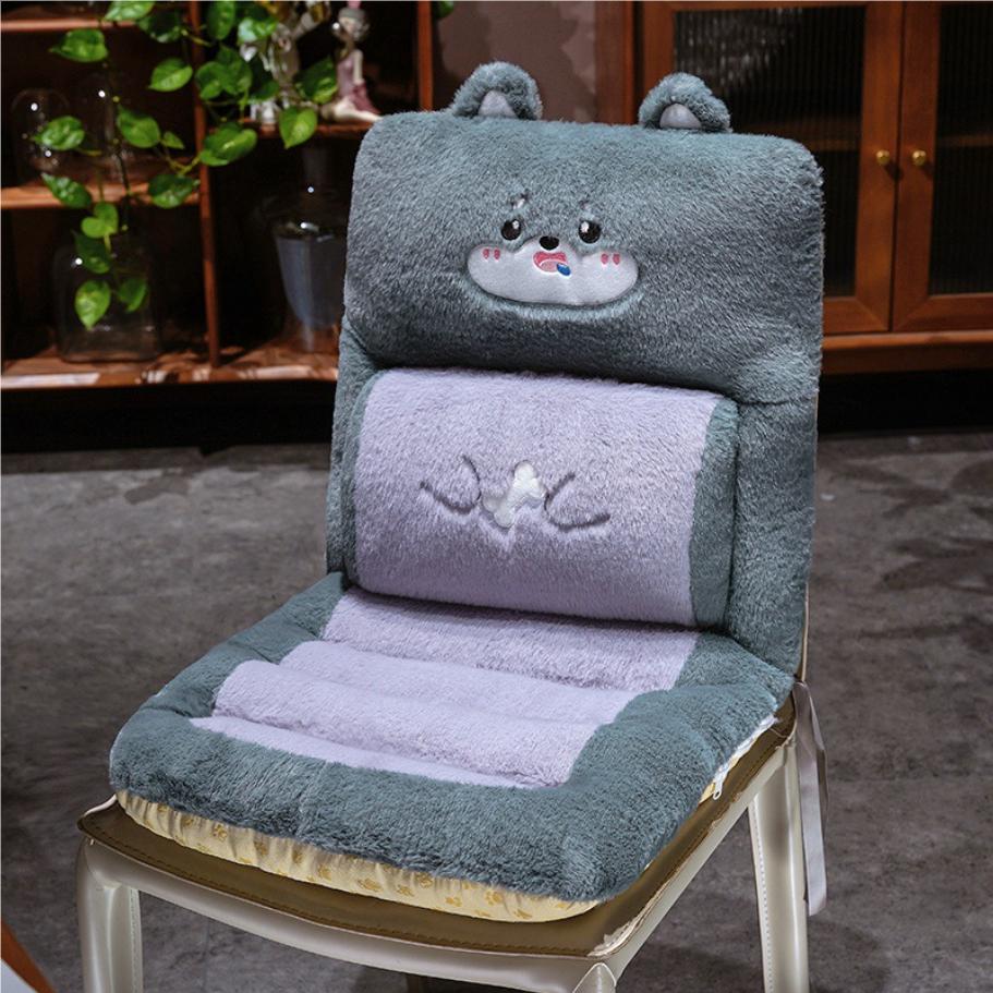 Cartoon Plush Cushion Chair with Thick Non Slip Design Integrated Cushion with Straps Very Suitable for Home Office Use