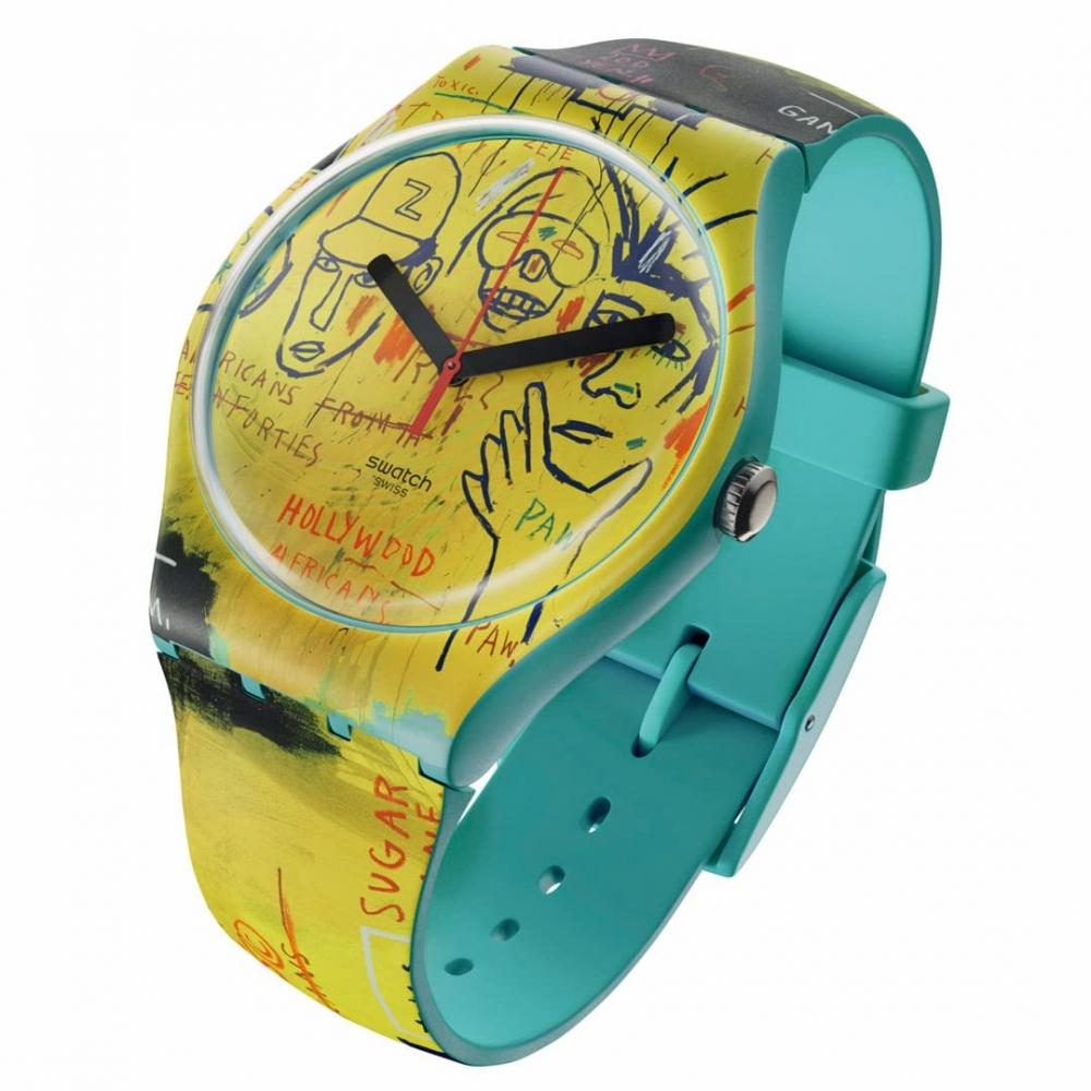 [Swatch] Watch HOLLYWOOD AFRICANS BY JM BASQUIAT NEW GENT SUOZ354 Blue