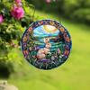 Easter Bunny Suncatcher 2D Acrylic Rabbit Eggs Window Hanging Ornament for Indoor Outdoor Home Garden Decor Housewarming Gifts for Women