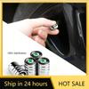 Car Sticker 2026 Hot 4Pcs Car Logo Wheel Tire Valve Air Valve Stem Caps For Skoda Octavia Fabia Kamiq Kapoq Kodiaq Rapid SCALA S