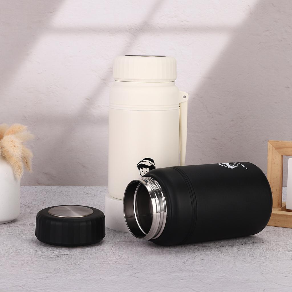 Stainless Steel Thermos Cup Large Capacity with Tea Glass Vacuum Portable Accompanying Cup Outdoor Portable Sports Kettle