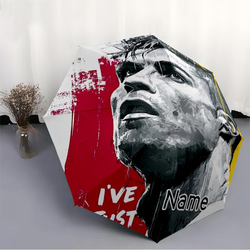1pc Ronaldo Custom Name Automatic Folding Umbrella, Durable Plastic & Iron, Lightweight for Outdoor Daily Use  S1230013