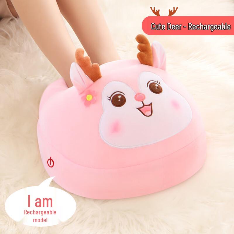

Милый беспроводной массажер для ног с подогревом в виде оленя