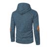 Men Fleece Lined Hoodie Warm Casual Sweatshirt with Button Hood Cozy Thickened Pullover for Autumn Winter Daily Wear Sports School Street
