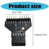 Stable Performance Motherboard USB 9Pin Interface Header Splitter for Computer RGB Light 1 To 2 USB Hub