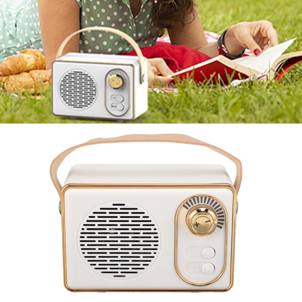 Portable Speaker Cute Old Fashion Wireless Stereo Sound 500mAh Retro Speaker for Desktop Bedroom
