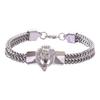 Men Bracelet Lion Decor Hip Hop Style Bracelet Round Smooth