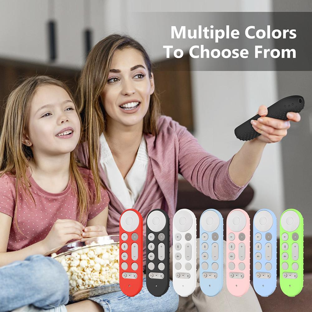 Silicone Remote Case with Lanyard Protective Controller Sleeve Skin Shockproof Remote Protective Case for Google TV Streamer 4K