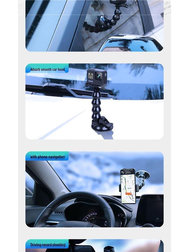Large Suction Cup Phone Holder for Car Interior and Video Shooting