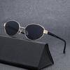 Fashion Oval Metal Sunglasses Women Vintage Retro UV400 Mirror Lens Designer Brand Eyewear For Female Men Sport Sun Glasses
