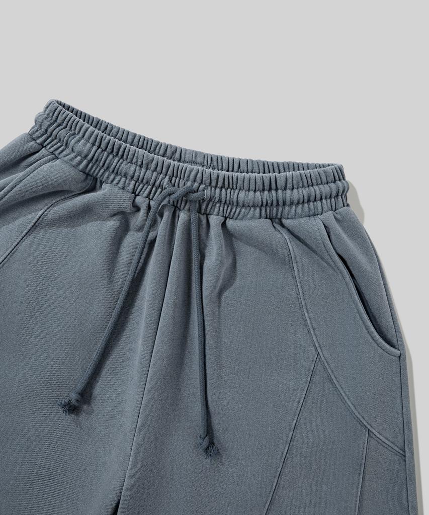 Beodeonteu Multi-Cut Line Pigment Sweatpants [Heather Blue]