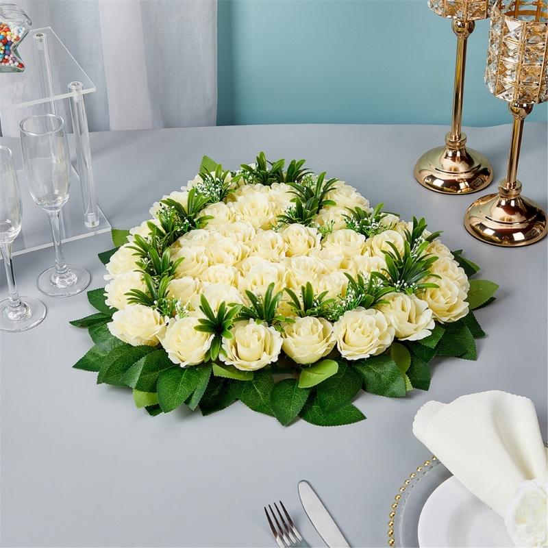 Heart Shaped Artificial Flower Decorations Photo Props for Wedding Centerpieces Road Leading Flower Rack Decorations