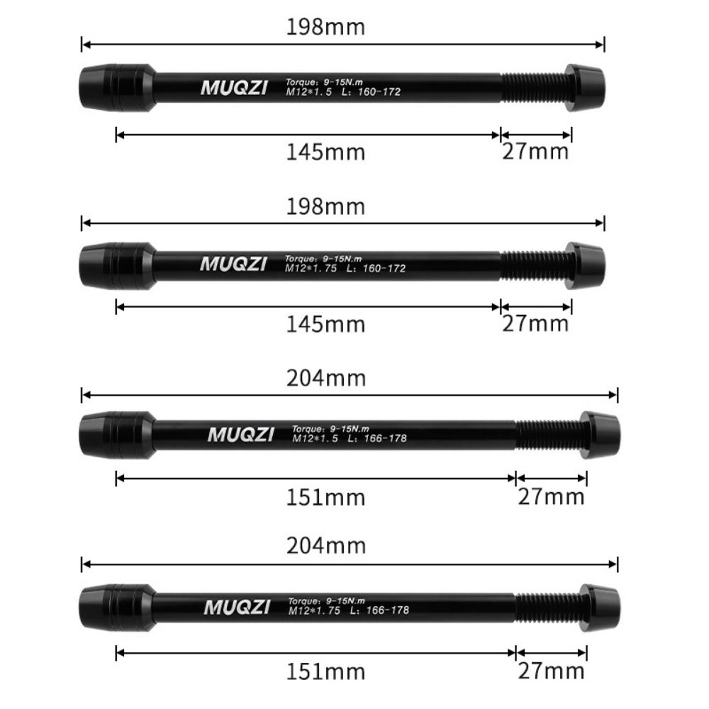Vooras Achteras Fiets Steekas Fietsas As Hendel Fietsnaaf Quick Releases 166-178 mm M12*1.5/1.75MM Fiets Asas Trainer