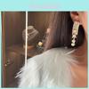 Art Deco Inspired Silver Needle Earrings With Faux Pearl And Gemstone Detailing For Ladies