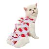 Cat Neutering Suit Fruit Print Recovery Clothing Anti-Lick Jumpsuit After Surgery Adjustable Strap Soft Breathable Postoperative Care Clothes