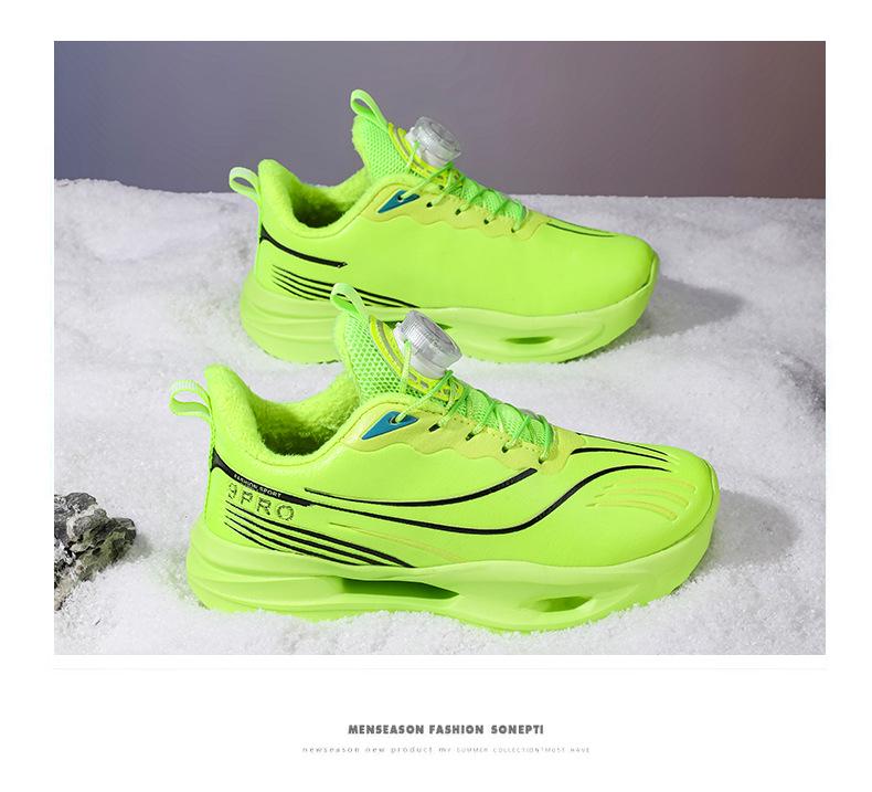 Boys' 2025 Winter Sports Running Leather Shoes - Warm, Velvet-Lined, Thickened for Comfort