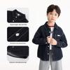 Boys' Stitching Lapel Pocket Denim Shirt