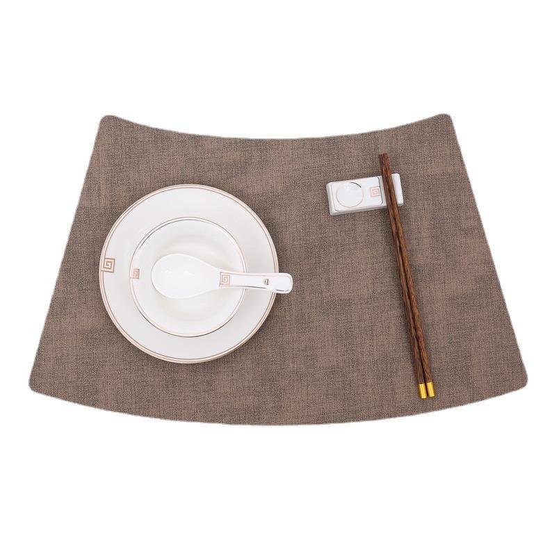 Round table new Chinese fan-shaped placemat Western food mat Anti-scalding table mat Thermal insulation mat Food cloth mat Bowl mat Hotel meal